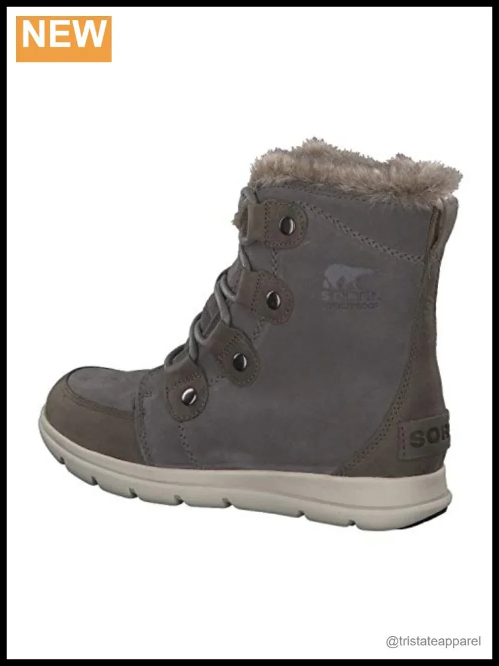 Sorel Explorer Joan Waterproof Suede Leather Snow Boots Slip-On Insulated